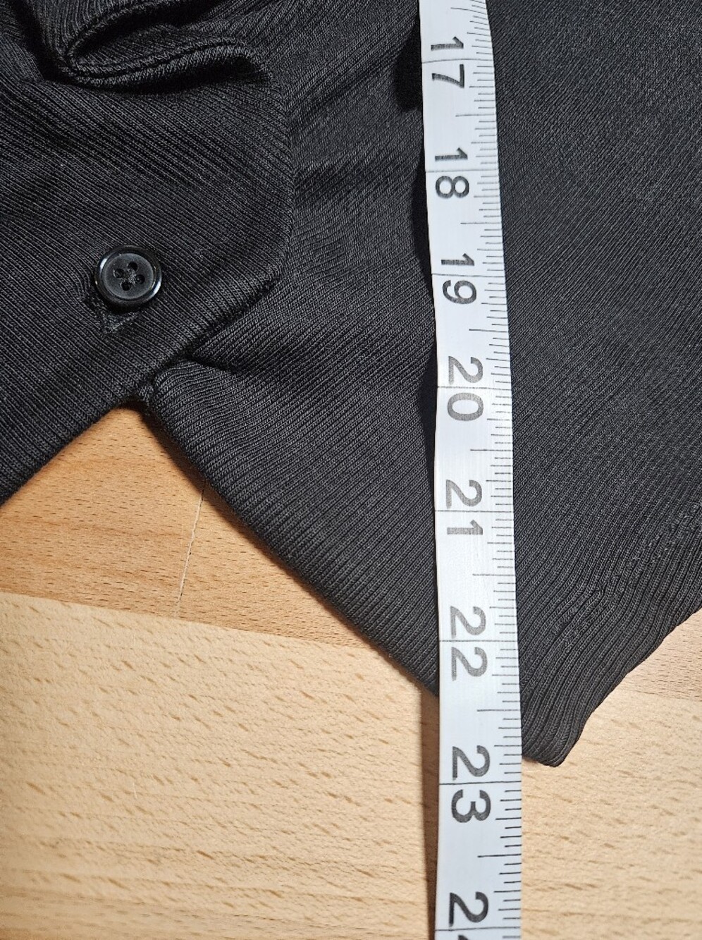 VERONICA BEARD Jasminah Ribbed Button Front Ruched Top in Black Medium - Picture 9 of 10
